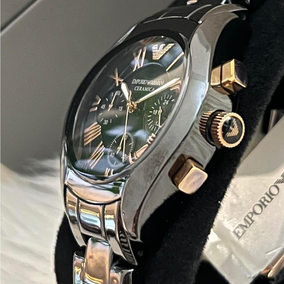 SOLD / Emporio Armani Women’s Ceramica Chronograph Watch
Case Size: 38mm - Picture 7 of 10